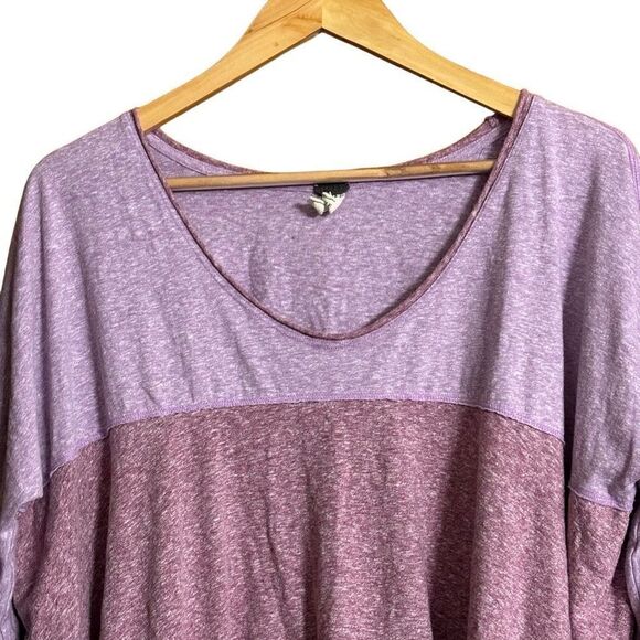 Free people we the free cloud nine color block flowy long sleeve top purple XS - Picture 9 of 10
